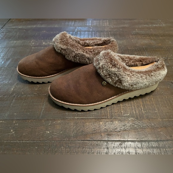 BOBS from Skechers Shoes - Skechers Womens/Ladies Bobs Mountain Kiss Winter Rock Slippers